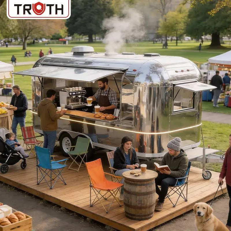 Caminhão de comida de Hamburgo com cozinha completa
