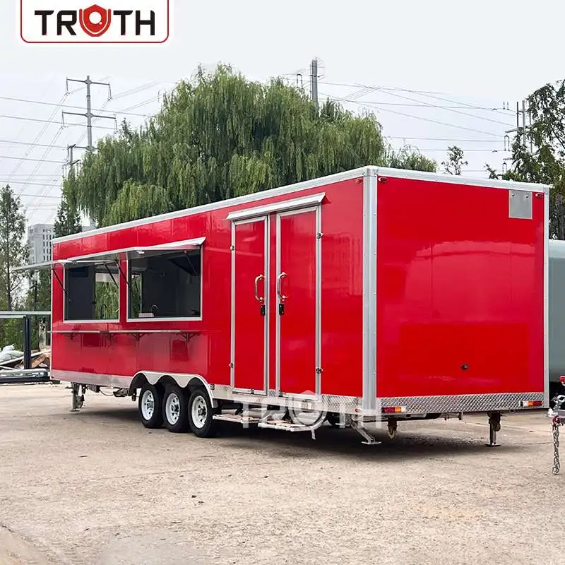 Commercial Mobile Food Trailer With Bathroom