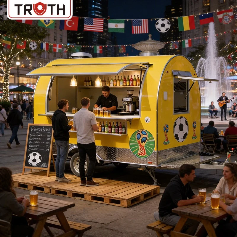 Reboques móveis para carrinhos de comida de bar