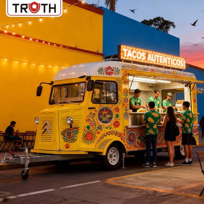 Trailer de alimentos elétrico móvel para tacos