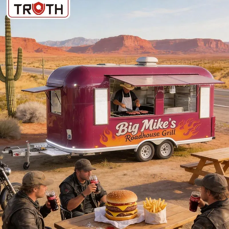 Trailer de comida portátil sorvete de fast food