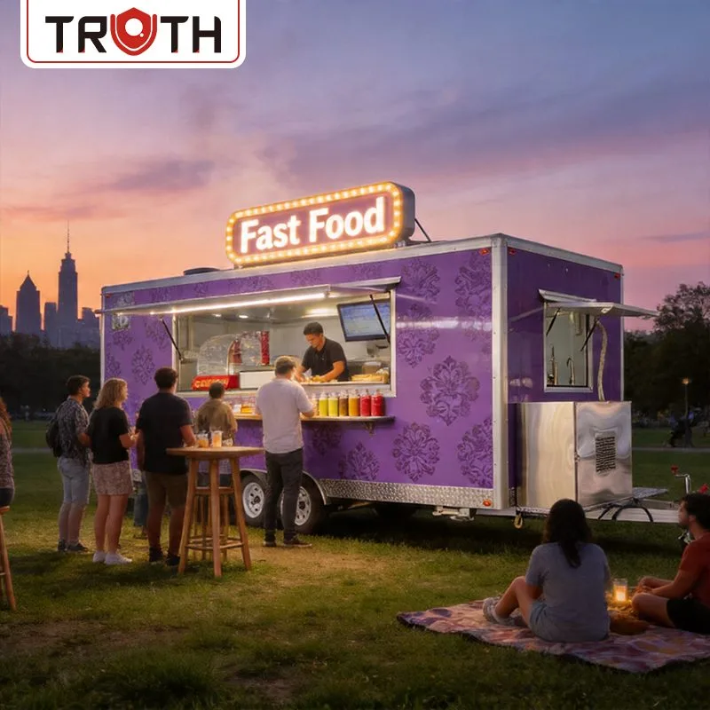 Food Truck de pizza quadrada com banheiro